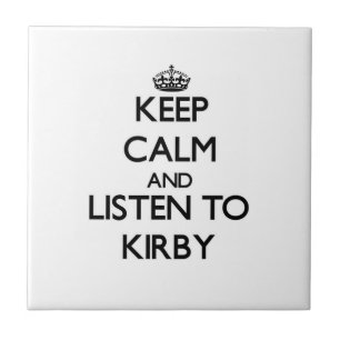 Carreau Gardez le calme et écoutez Kirby