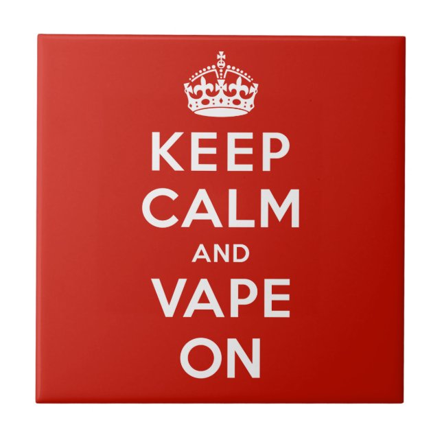 Carreau Gardez le calme et le Vape dessus (Devant)