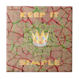 Carreau Gardez-le simple : Cracked Earth Royal Clarity Art