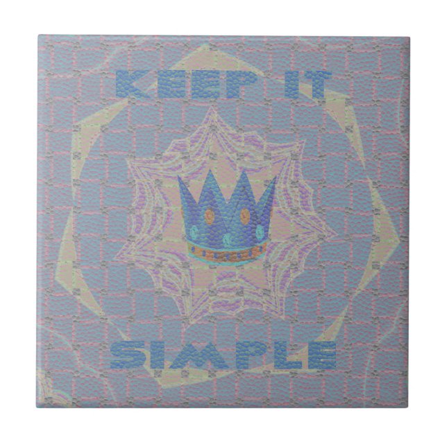 Carreau Gardez-le simple : Pastel Royal Clarity Motif Art (Devant)
