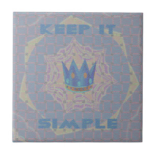 Carreau Gardez les Choses Simples : Art de Motif de Clarté