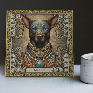 Carreau Gardien de chien spirituel Tribal personnalisé