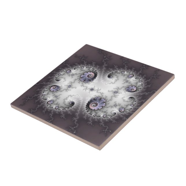 Carreau Gardien en pierre - art de fractale (Côté)