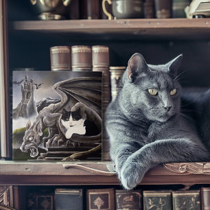 Carreau Gargoyle noir blanc