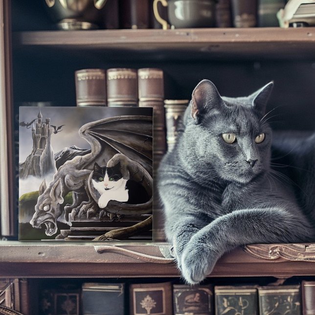 Carreau Gargoyle noir blanc (Créateur téléchargé)