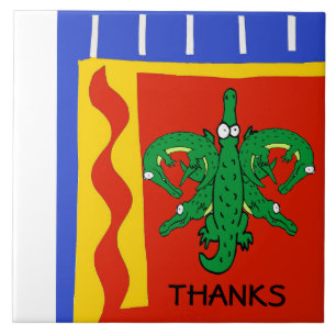 Carreau Gator, Dutch Delft Look, modifier du texte