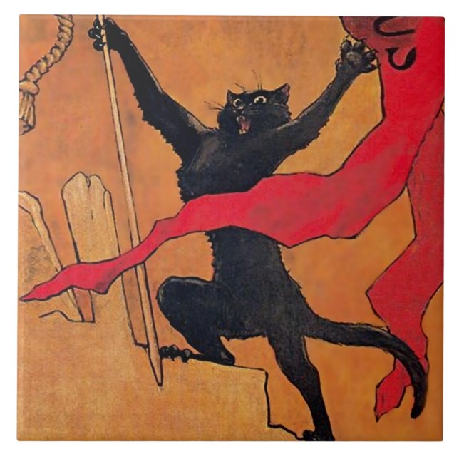 Carreau « Gaudeamus Cat » de Theophile Steinlen (Devant)