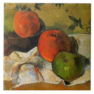 Carreau Gauguin - Pommes et Bowl peinture
