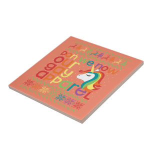 Carreau Gay Christmas Rainbow Unicorn Don We Now Our Gay