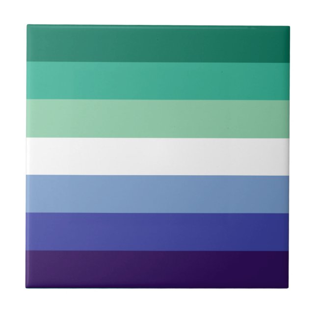 Carreau Gay Men's Pride, Striped Print, LGBTQ FIDE (Devant)