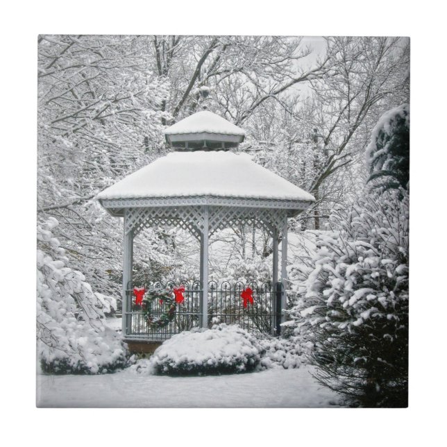Carreau Gazebo dans la neige (Devant)