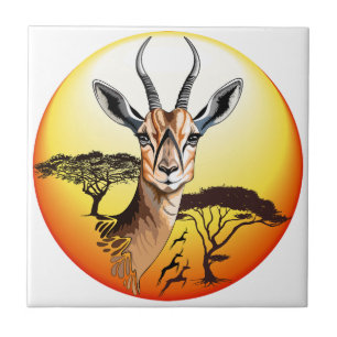 Carreau Gazelle Antelope africaine animal sauvage