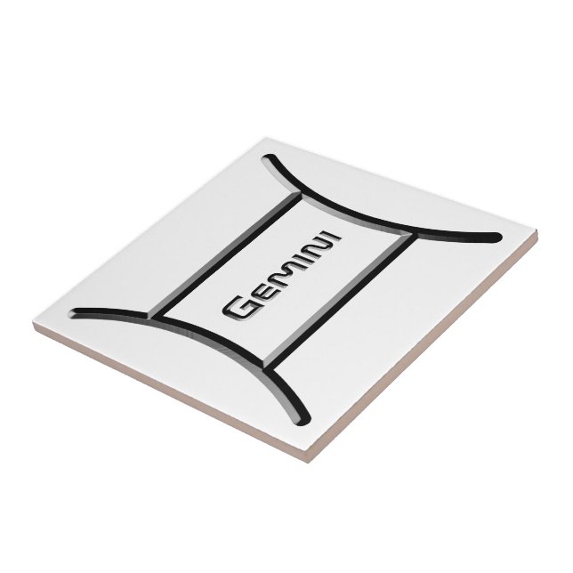 Carreau GEMINI, Conception abstraite du signe zodiaque, (Côté)