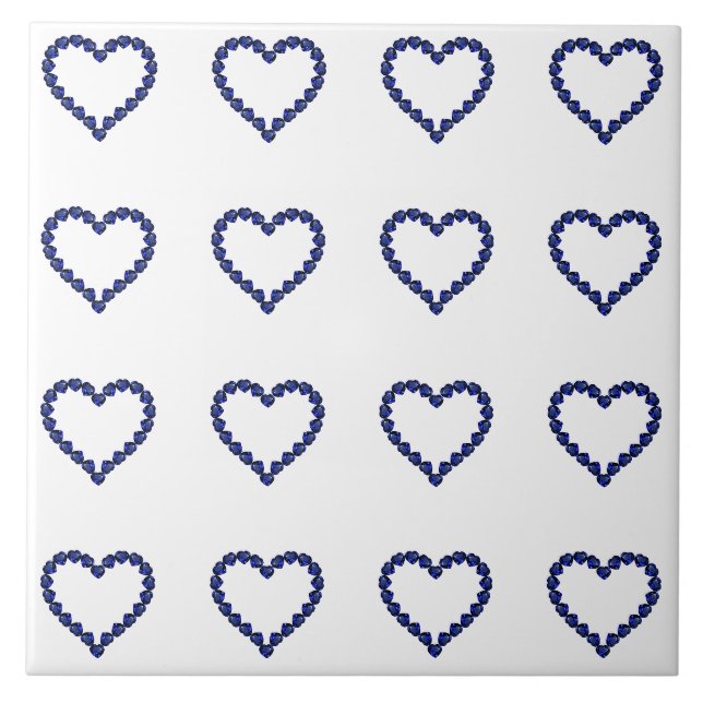 Carreau Gemstone Sapphire Blue Heart (Devant)