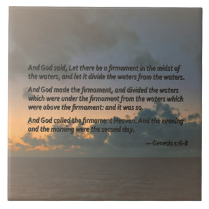Carreau Genèse 1:6-8 ...Qu'il y ait un firmament dans le m
