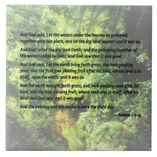 Carreau Genèse 1 9-13 ... laisser apparaître la terre sèch