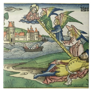 Carreau Genèse 28 l'échelle de 10 Jacob, de 'Nuremberg