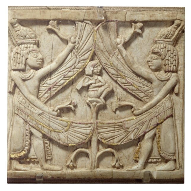 Carreau Génies à ailes, période assyrienne, c.750 AVANT (Devant)