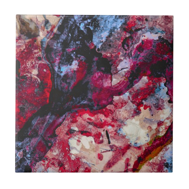 Carreau Géode cristal Red Agate Abstrait (Devant)