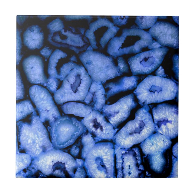 Carreau Géodes Agate Quartz Bleu (Devant)