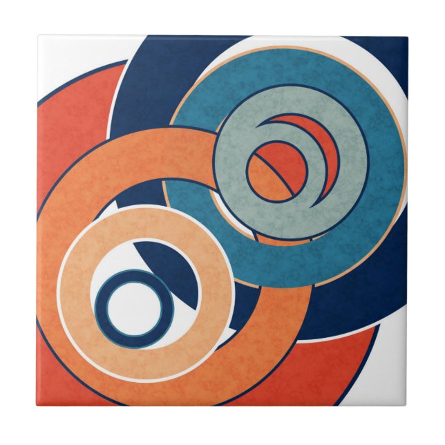 Carreau Géomètre de paysage artistique minimaliste moderne (Devant)