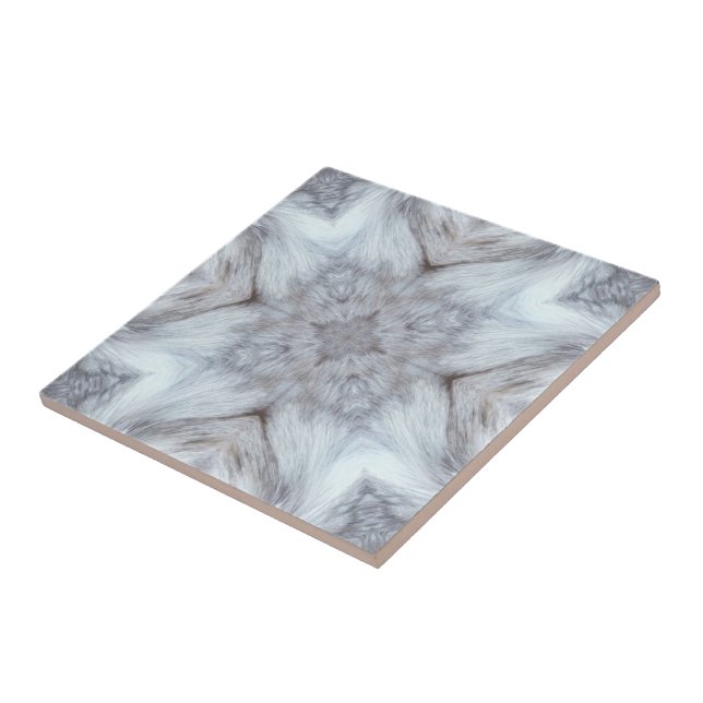 Carreau Geometric gray on white patterns furry tile (Côté)