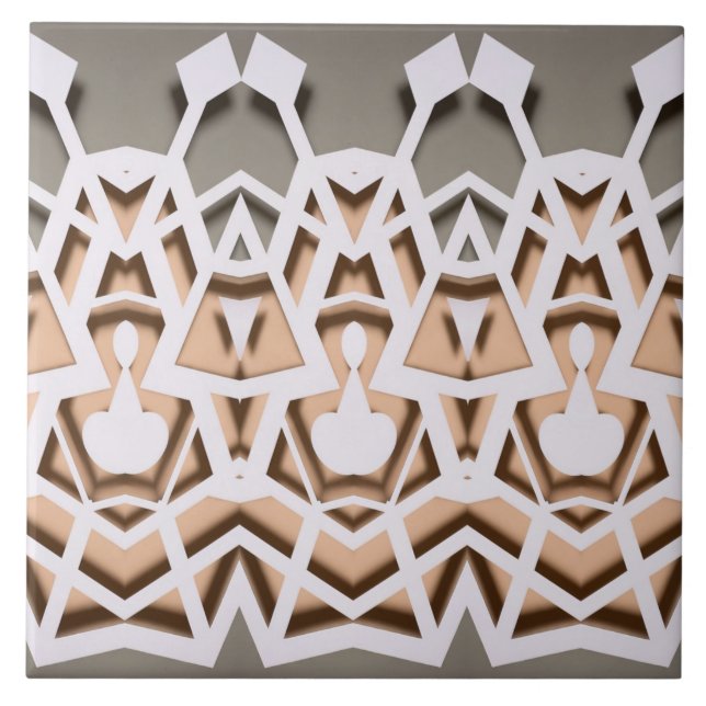 Carreau Geometric Paper-Cut Symmetry Pattern (Devant)