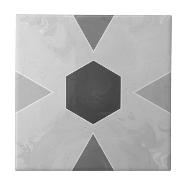 Carreau Geometric Pastel Marble Gray (Devant)