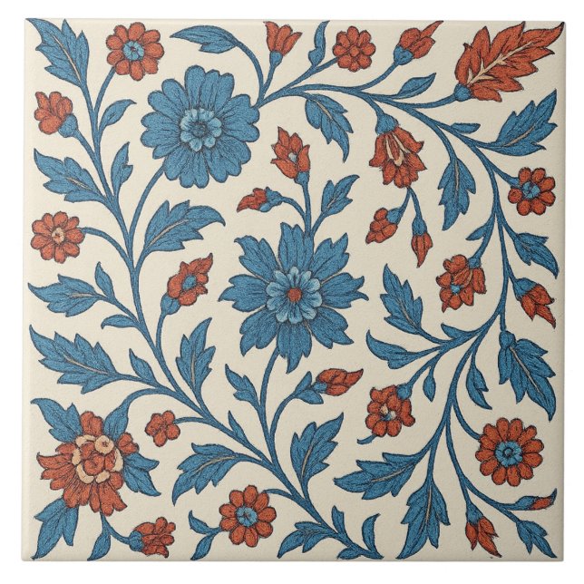 Carreau géométrique floral Alhambra – Mauresque (Devant)