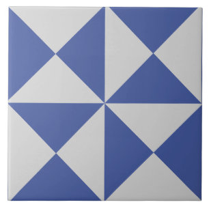 Carreau géométrique moderne graphique bleu et blan