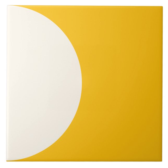 Carreau géométrique moderne jaune tournesol en dem (Devant)