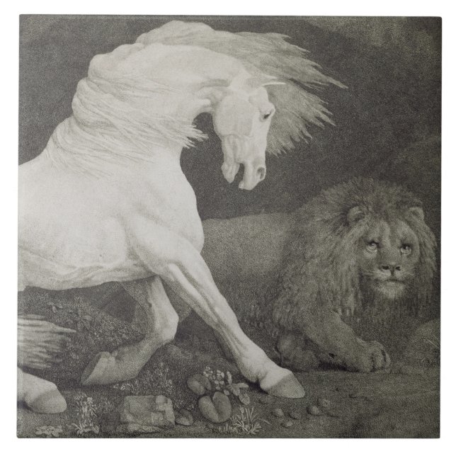 Carreau George Stubbs | qu'un cheval a effrayé par un (Devant)