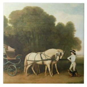 Carreau George Stubbs un phaéton avec une paire de Pon
