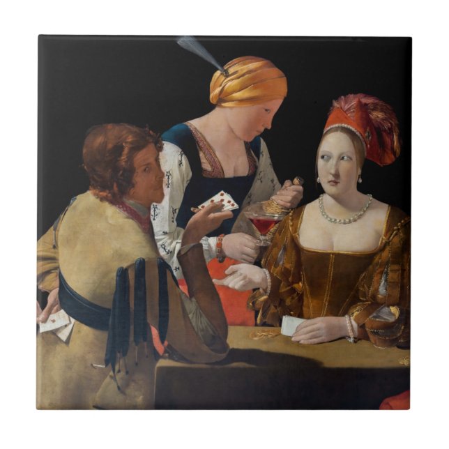Carreau Georges de la Tour - Cheat avec l'As des Diamants (Devant)