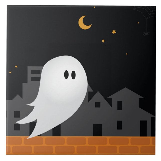 Carreau Ghost en ville halloween concept éffrayant (Devant)