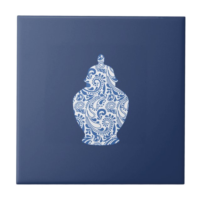 Carreau Ginger Jar Poterie Bleu (Devant)