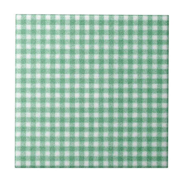 Carreau Gingham vert menthe  (Devant)