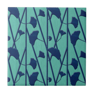Carreau ginkgo bleu