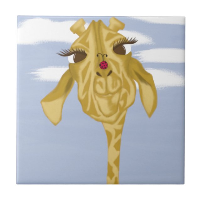 Carreau Girafe Mignonne Et Colorée (Devant)