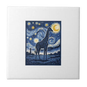 Carreau Girafe Nuit Étoilée Vintage
