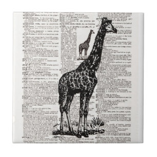 Carreau Giraffe Dictionnaire Art