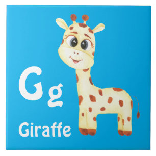 Carreau Giraffe personnaliser ABC : Lettre G - Ajouter vot