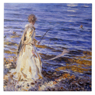 Carreau Girl Fishing (par John Singer Sargent)