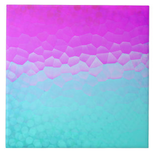 Carreau Girly Purple Turquoise ombre Mosaic Bokeh Pattern