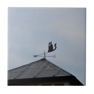 Carreau Girouette Chat Noir