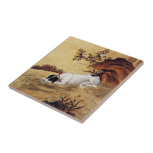 Carreau ~ Giuseppe Castiglione~ de lévrier de ~ de 蓦空鹊 de