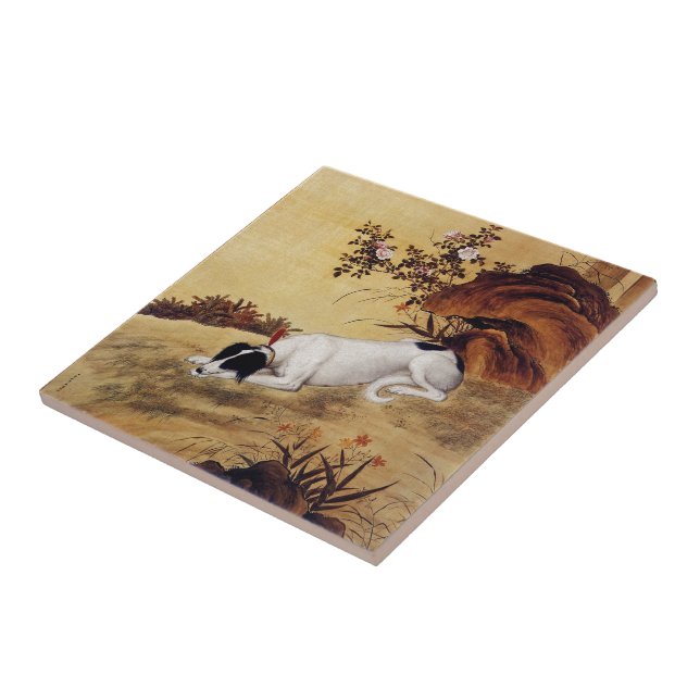 Carreau ~ Giuseppe Castiglione~ de lévrier de ~ de 蓦空鹊 de (Côté)