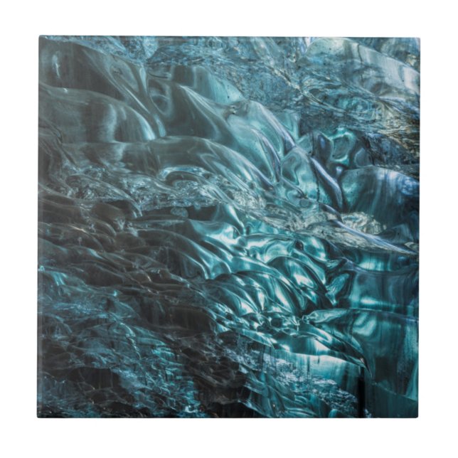 Carreau Glace bleue d'une grotte de glace, Islande (Devant)