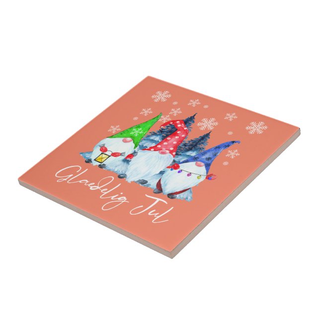 Carreau Glaedelig Jul Nordic Gnomes Tomte Nisse Danish (Côté)