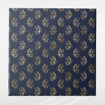 Carreau Glam Gold Mermaid Navy bleu<br><div class="desc">Carreaux bleu marine avec sirènes d'or. Le code hexadécimal pour bleu marine est #202A44.</div>